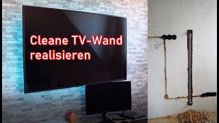 Cleane TVWand Kabelkanal für Fernseher Unterputz [upl. by Adnovad544]