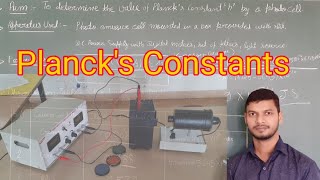 To determine the value of Plancks Constant h by Photo cell [upl. by Milon18]