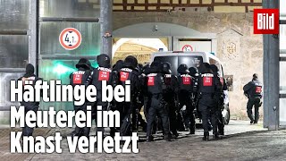 Gefängnismeuterei Polizei stürmt Knast in Thüringen  JVA Untermaßfeld [upl. by Cirederf]