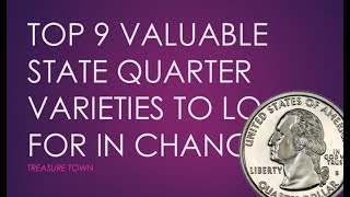 Top 9 Valuable State Quarter Errors In Pocket Change Find [upl. by Xanthe604]