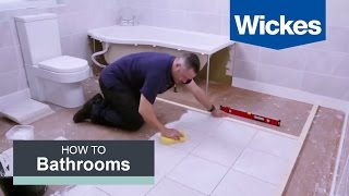 How to Tile a Bathroom Floor with Wickes [upl. by Dagna]