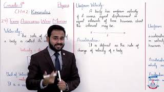 Class 9  Physics  Chapter 2  Lecture 4  Velocity amp Acceleration  Allied Schools [upl. by Allred]