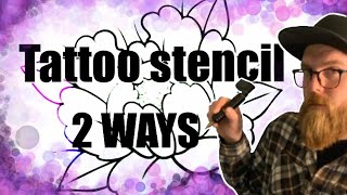 How to make a tattoo stencil anywhere  2 ways [upl. by Akerdnuhs237]