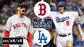 Boston Red Sox vs Los Angeles Dodgers Highlights  World Series Game 5  October 28 2018 [upl. by Hardunn444]