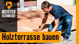 Holzterrasse bauen  HORNBACH Meisterschmiede [upl. by Satterlee]