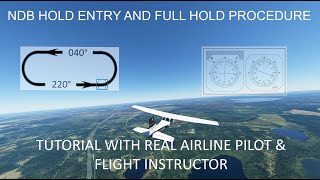 NDB Hold EntryPattern Tutorial  Real Airline PilotFlight Instructor  Microsoft Flight Simulator [upl. by Assylem]