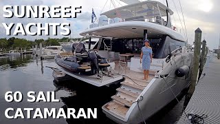 2900000 SUNREEF 60 SAIL LUXURY CATAMARAN Sailing YACHT TOUR Liveaboard Charter Boat WALKTHROUGH [upl. by Gentilis]