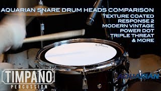 ULTIMATE Aquarian Snare Drum Heads Comparison  Timpano Percussion [upl. by Papp]