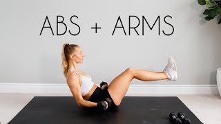 15 min INTENSE Toned Arms  Flat Abs Workout [upl. by Akfir]