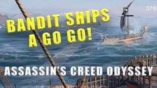 Assassins Creed Odyssey where to find bandit ships [upl. by Ecissej]