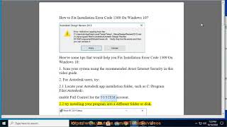 Fix Installation Error Code 1309 On Windows 10 [upl. by Ecaroh371]