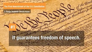 5 Things Students Should Know About the First Amendment [upl. by Remos745]