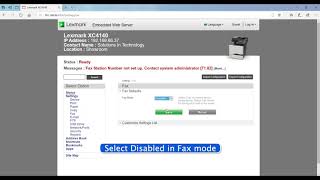 Lexmark  DisableEnable Fax mode [upl. by Nawuq]