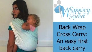 Back Wrap Cross Carry An Easy First Back Carry with a Woven Wrap [upl. by Susejedairam897]