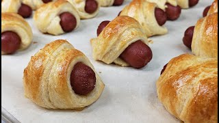 PIGS IN A BLANKET  Easy Mini Crescent Dogs Recipe [upl. by Madge]