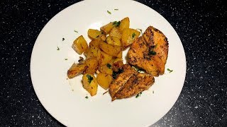 Patate me Fileto Pule në Tavë  Roasted Chicken with Potatoes [upl. by Heyra]