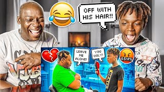 MY 13 YR OLD BROTHER DARION SHAVED HIS CRUSHS DAD HEADCRYER FAMILY REACTS TO THE PRINCE FAMILY [upl. by Vivica]