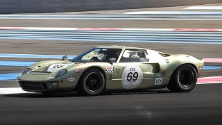 Ford GT40 Mk1s Racing on Track Start Warm Up Accelerations amp V8 Sound [upl. by Amiel990]